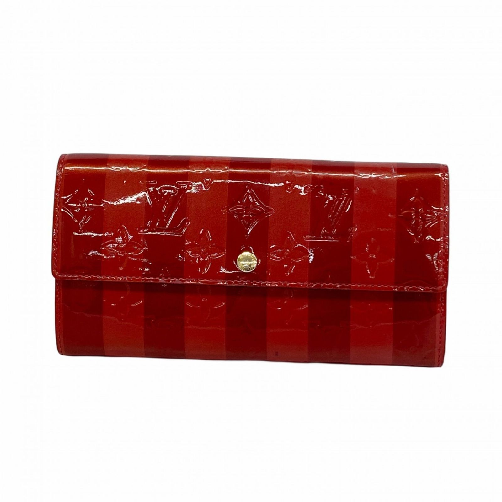 ルイ・ヴィトン(Louis Vuitton) ルイ・ヴィトン 長財布 ヴェルニ レイユール ポルトフォイユサラ M91716 ポムダムールレディース