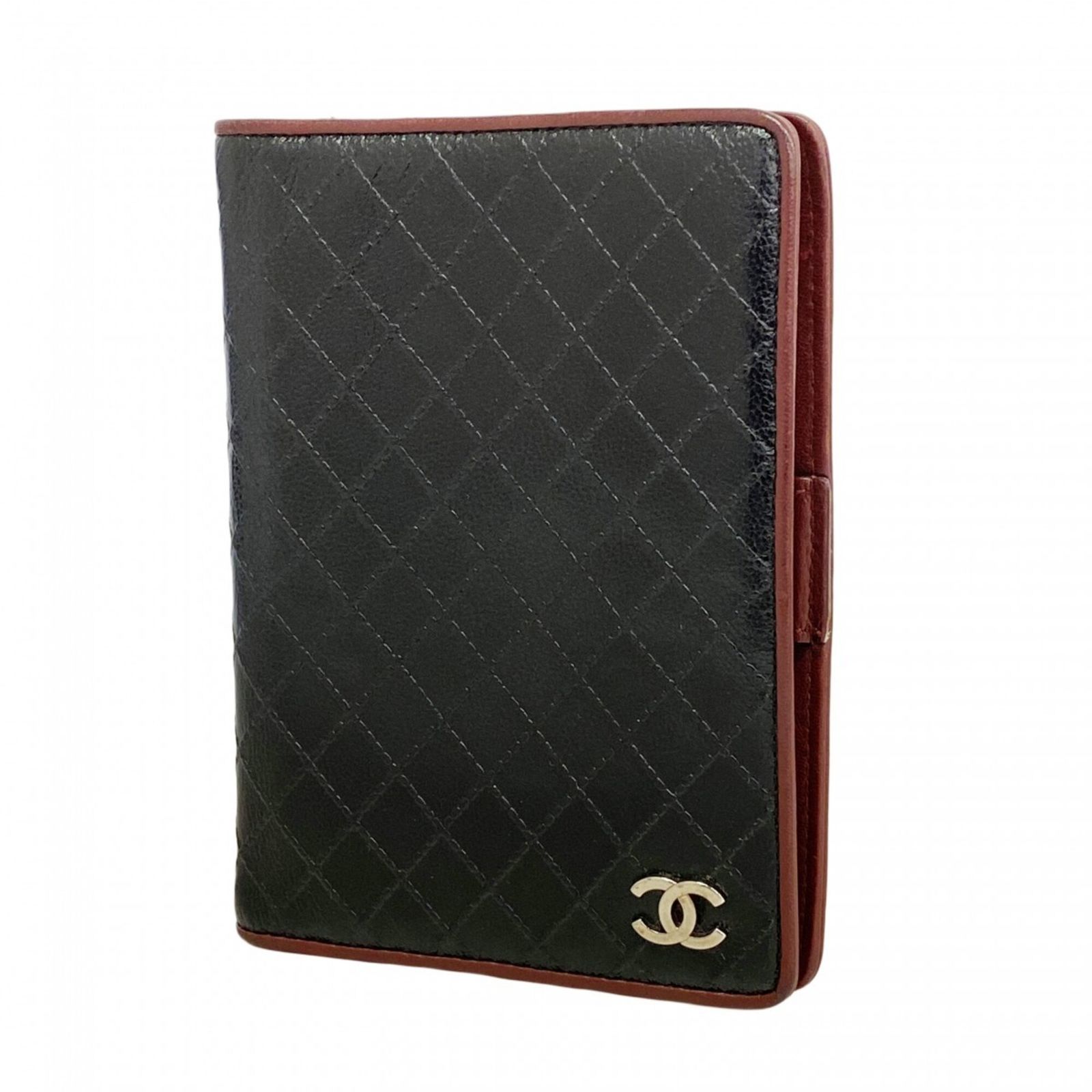 シャネル(Chanel) シャネル 手帳カバー ビコローレ レザー ブラック レディース