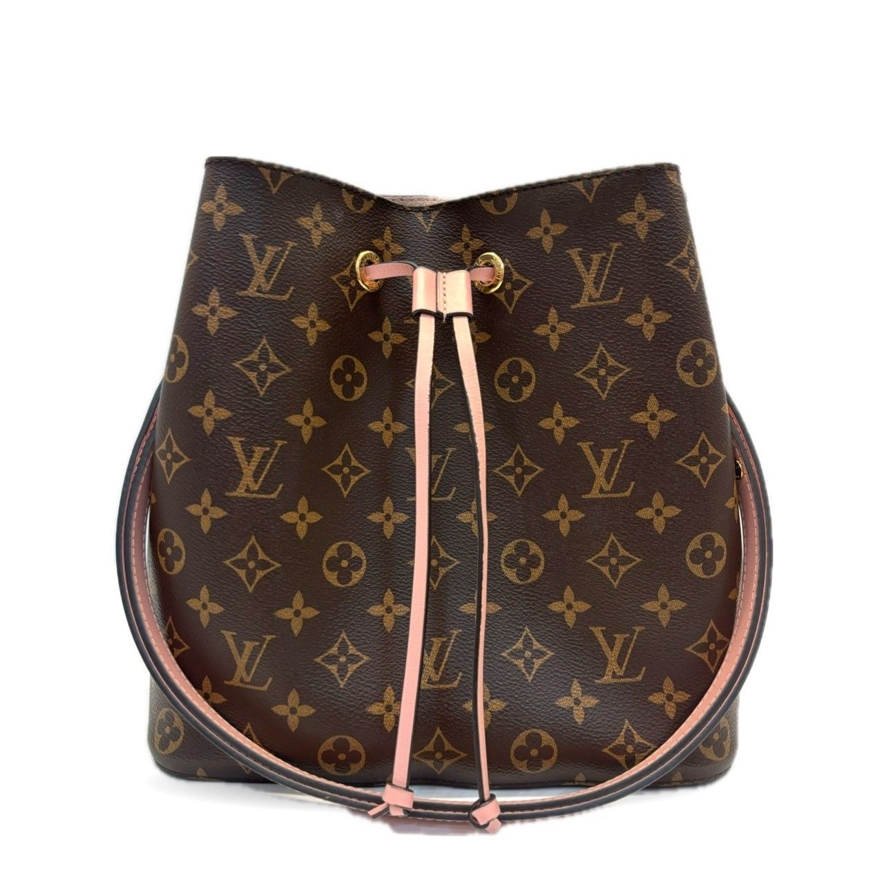 ルイヴィトン ネオノエMM モノグラム ローズプードル ピンク ショルダーバッグ レディス M44022 LOUIS VUITTON ABランク 中古