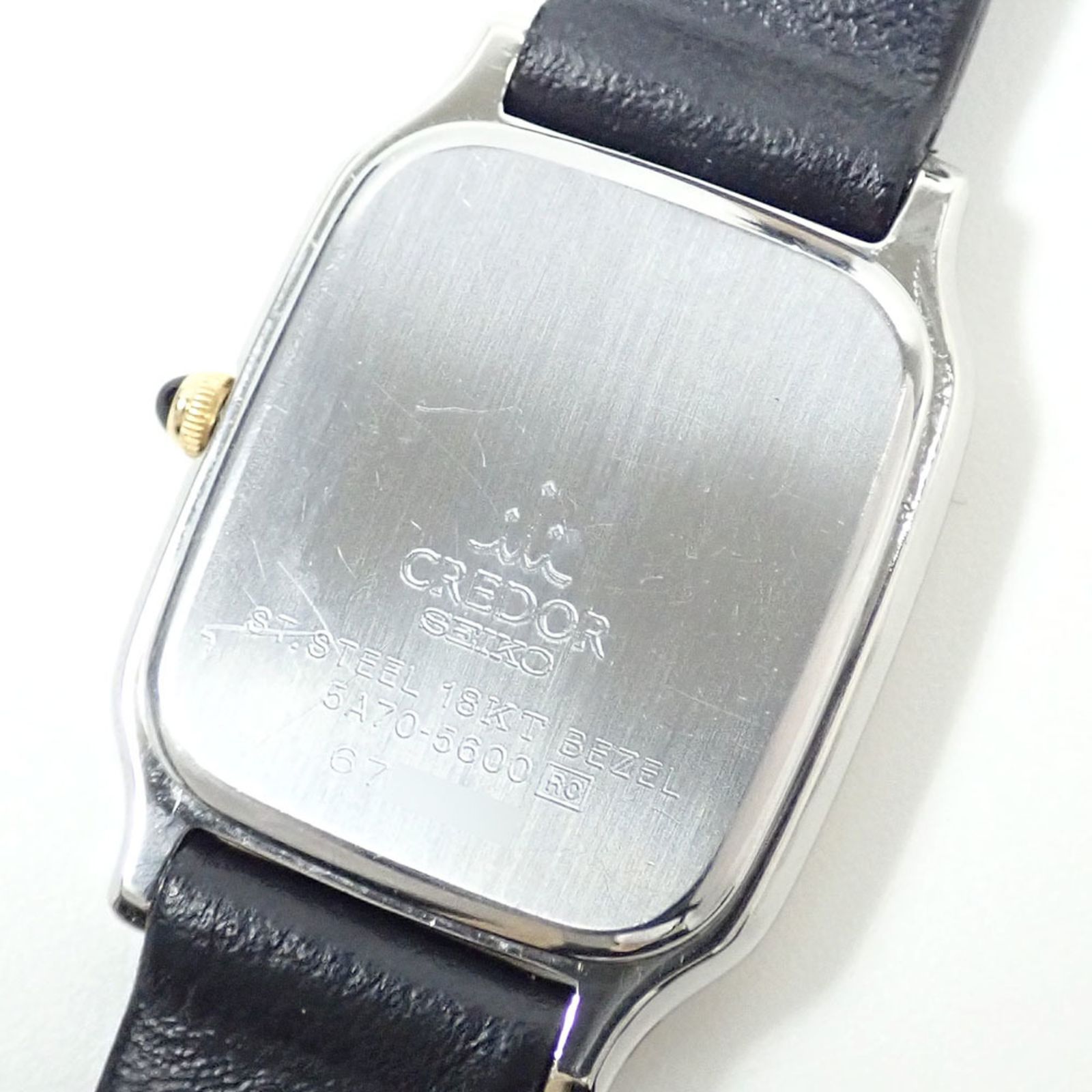 セイコー 腕時計 クレドール レディース クォーツ 18KYG SS 革ベルト