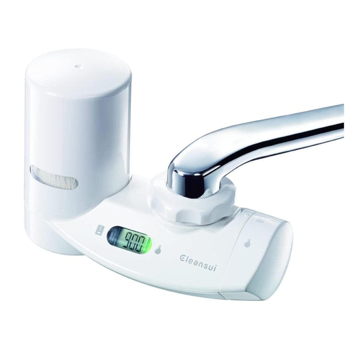 クリンスイ 浄水器 蛇口直結型 【メーカー純正品 日本製】 MONOシリーズ 液晶機能付き&LEDランプ カートリッジ1個付き MD311-WT PFOS/PFOA 有機フッ素化合物 除去★ 5e872958