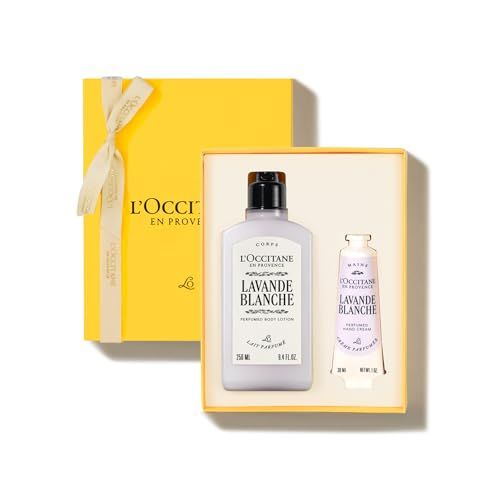 ロクシタン(L'OCCITANE) ラヴァンドブランシュ[ホワイトラベンダー] ボディミルク250ｍL & ハンドクリーム30ｍL ラッピング済み ギフトセット人気 プレゼント 誕生日 卒業 新生活 お祝い お返し 春ギフトpms 2643da4e