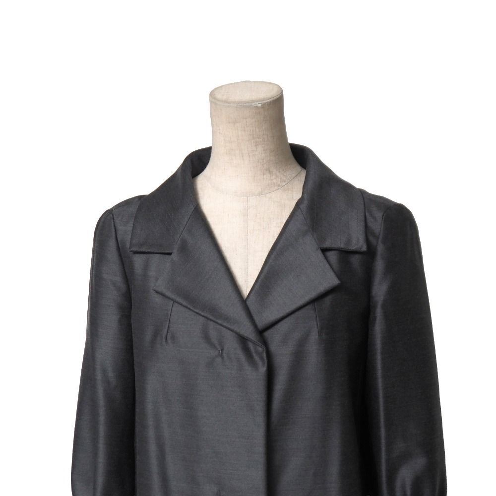 SALE 正規品 MaxMara ブラック ロングコート スタンド 36 白タグ □美品□MAX MARA マックスマーラ コート サイズ36 白タグ チェスター
