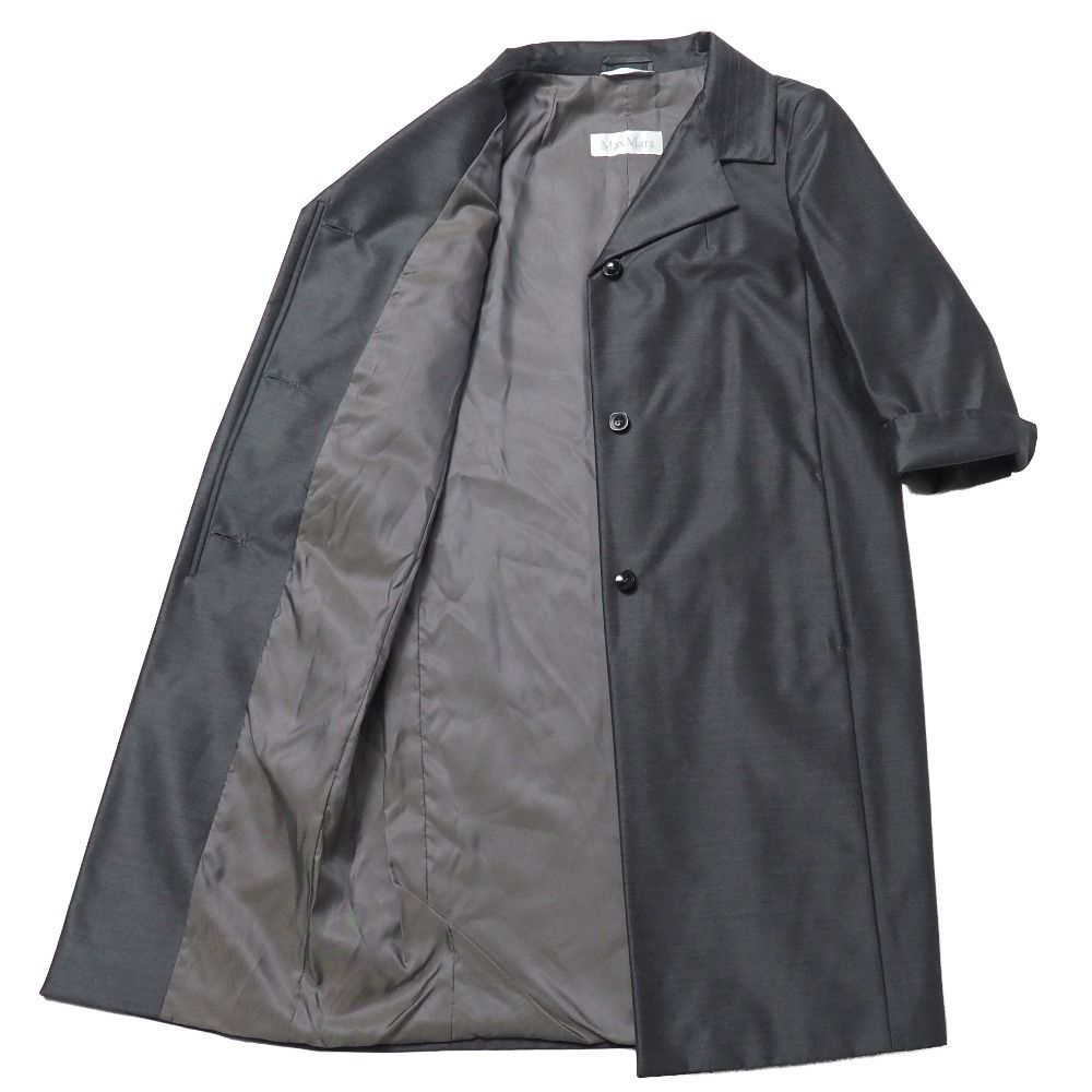 □美品□MAX MARA マックスマーラ コート サイズ36 白タグ チェスター