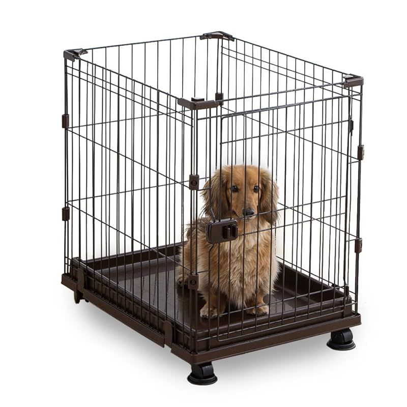 アイリスオーヤマ 犬 サークル 室内 コンビネーションサークル P-CS-470V ウォールナット 1