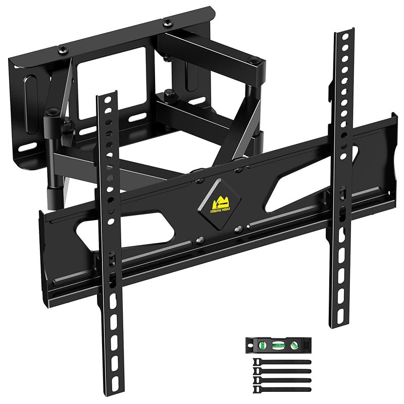 FORGING MOUNT テレビ壁掛け金具 26-65型LCD/LED対応 中型壁掛けテレビ金具 耐荷重45kg tv壁掛け金具 かべかけ金具フルモーション式 前後＆左右&上下多角度調節 VESA400x400mm 水平器、ケーブルカバー付き 0