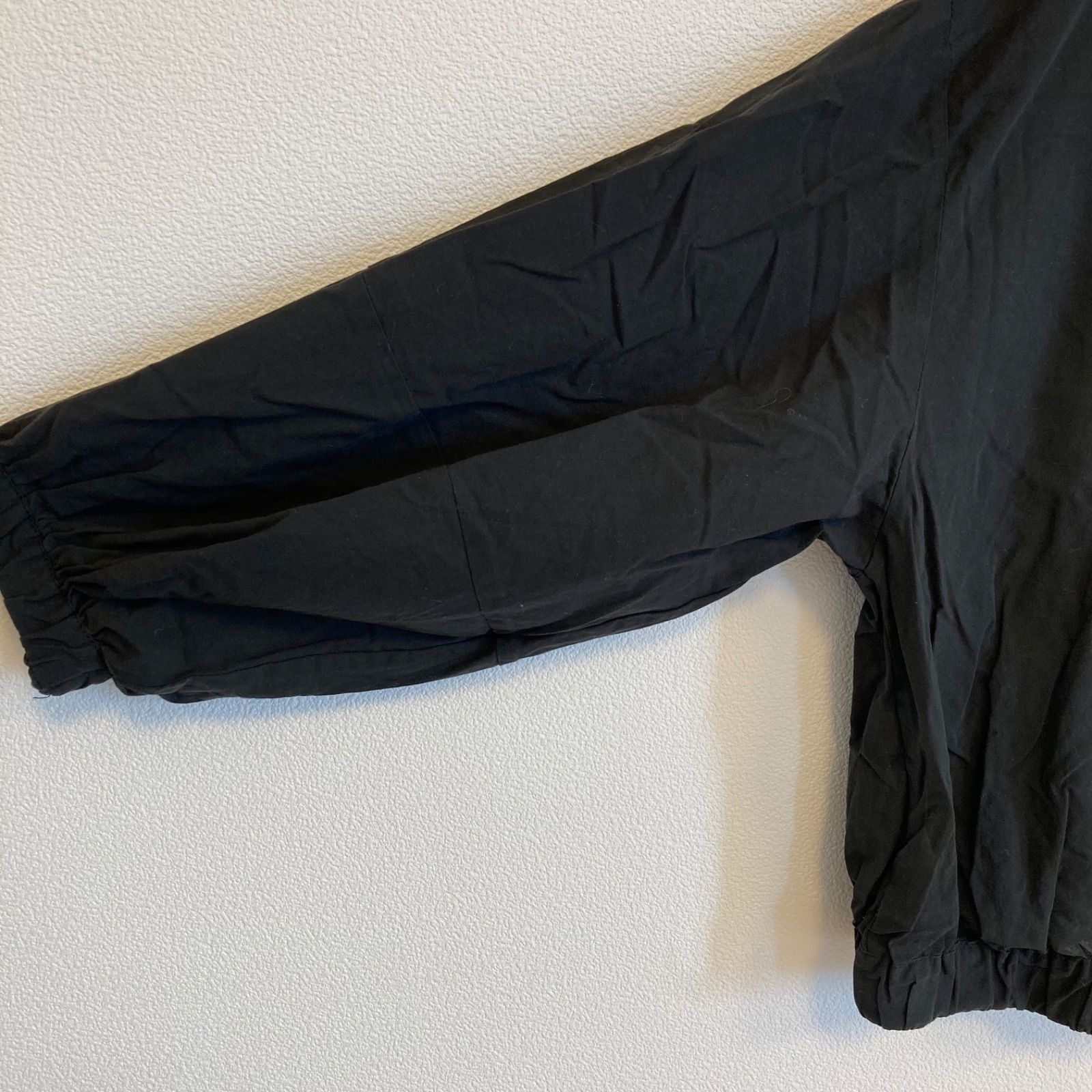 SIMPLICITE シンプリシティエ シアーブルゾン BLACK 黒 ノーカラー 