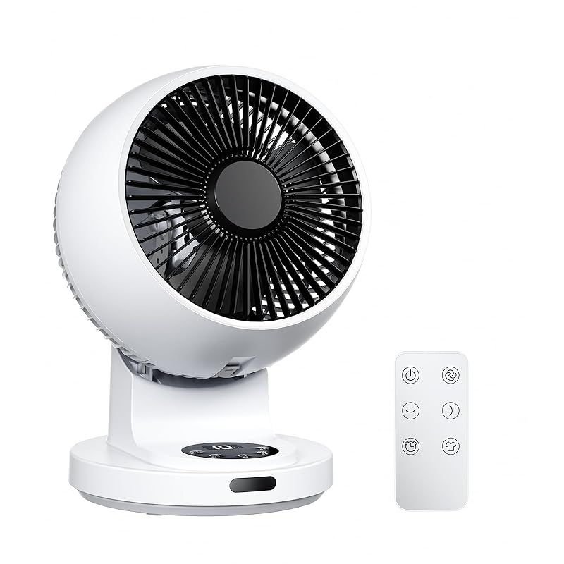 サーキュレーター【360°強風(花粉の換気、梅雨干し、冬夏節電)】DCモーター 上下左右 首振り 静音 1-12時間入/切タイマー 11段階風量調節 リモコン付き 小型 扇風機 分解丸洗い 梅雨対策 猛暑対策 省エネ メモリー機能 換気/空気循環/部屋干し 0