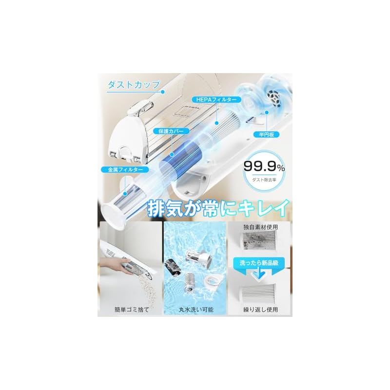 掃除機 コードレス 【2026新登場】70KPa超強力吸引&自立式&LEDライト