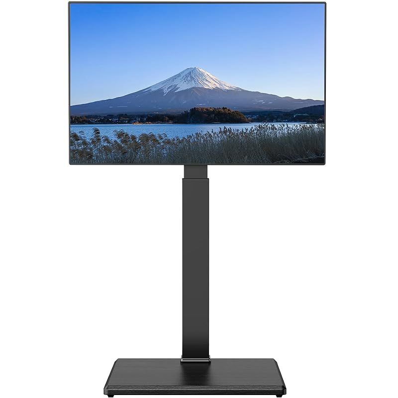 PERLEGEAR テレビスタンド 壁寄せ ハイタイプ 30~60インチ テレビ台 tvスタンド tv stand 耐荷重40kg VESA75x75mm~VESA400x400mm 8段階高さ調整 左右±40度首振り 上下±5度調整 木目調ブラック 0