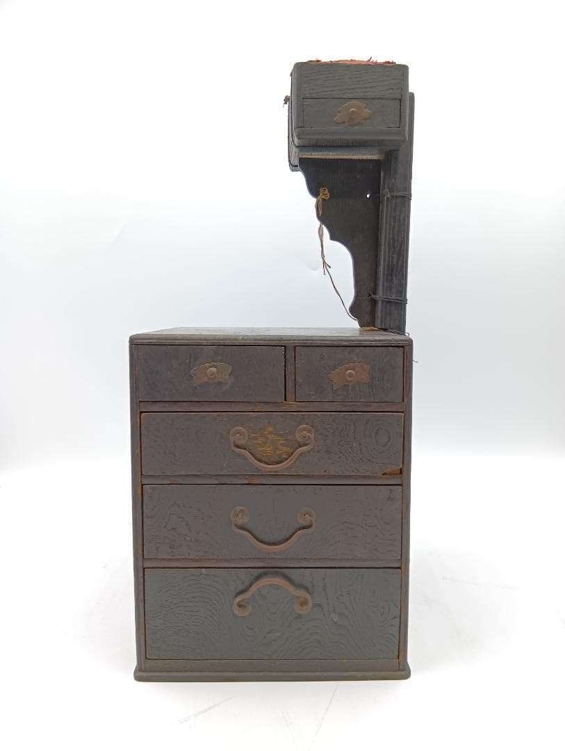 明治　大正　時代物　裁縫箱　木製　アンティーク　古道具　希少品_S