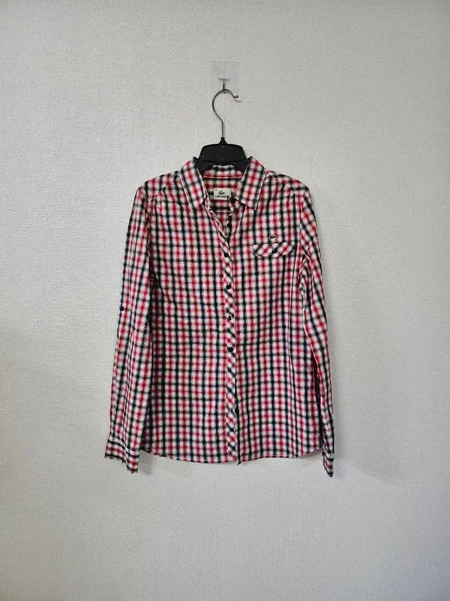 ラコステ レッド CHECK シャツ 90
