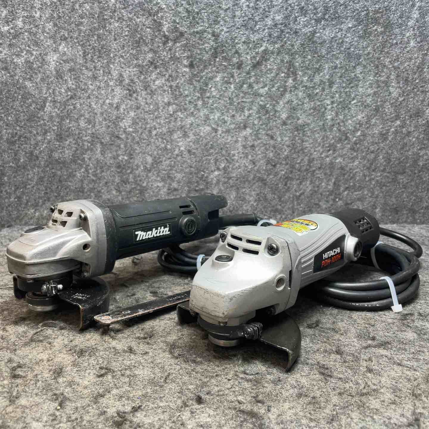 100mmグラインダー 2台まとめ マキタ 9539B&日立 PDH-100H サンダー 切断 研磨 【桶川店】