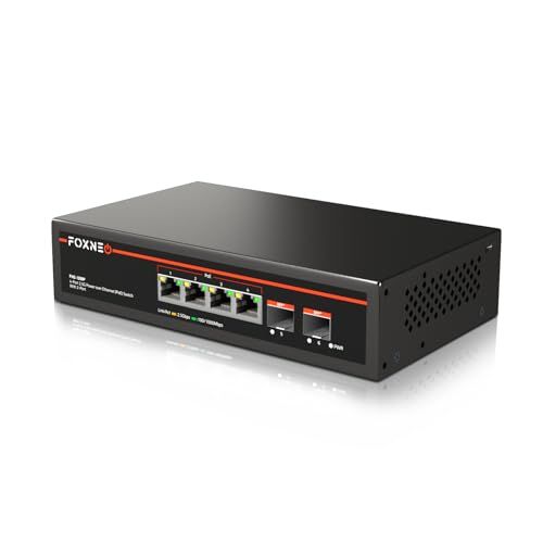 2.5gbps スイッチングハブ PoE機能搭載 6ポート（4x2.5G RJ45(PoE)と2x10G SFP+）各ポート最大30W 総合75W対応 個人や家庭向けのスイッチングハブ 静音ファンレス設計 デスクトップや壁掛け設置可能 金属筐体 プラグアンド@