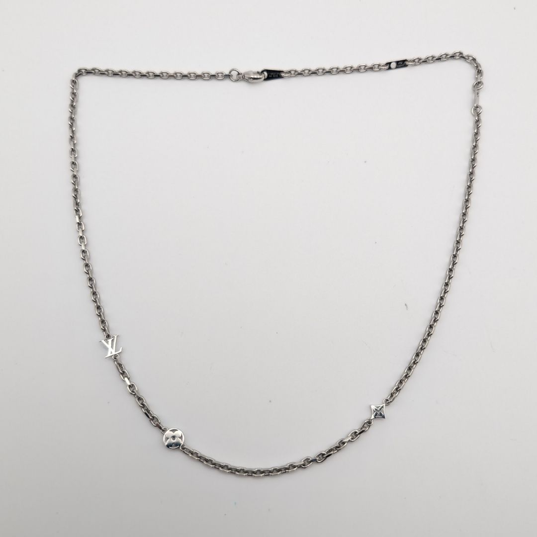 極美品 ルイヴィトン チェーンVLユアーズ ネックレス シルバー M02739