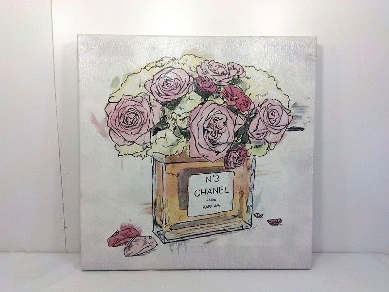 26g-459k【中古】Oliver Gal オリバーガル　CHANEL シャネル　香水　キャンバス　絵画　アートパネル