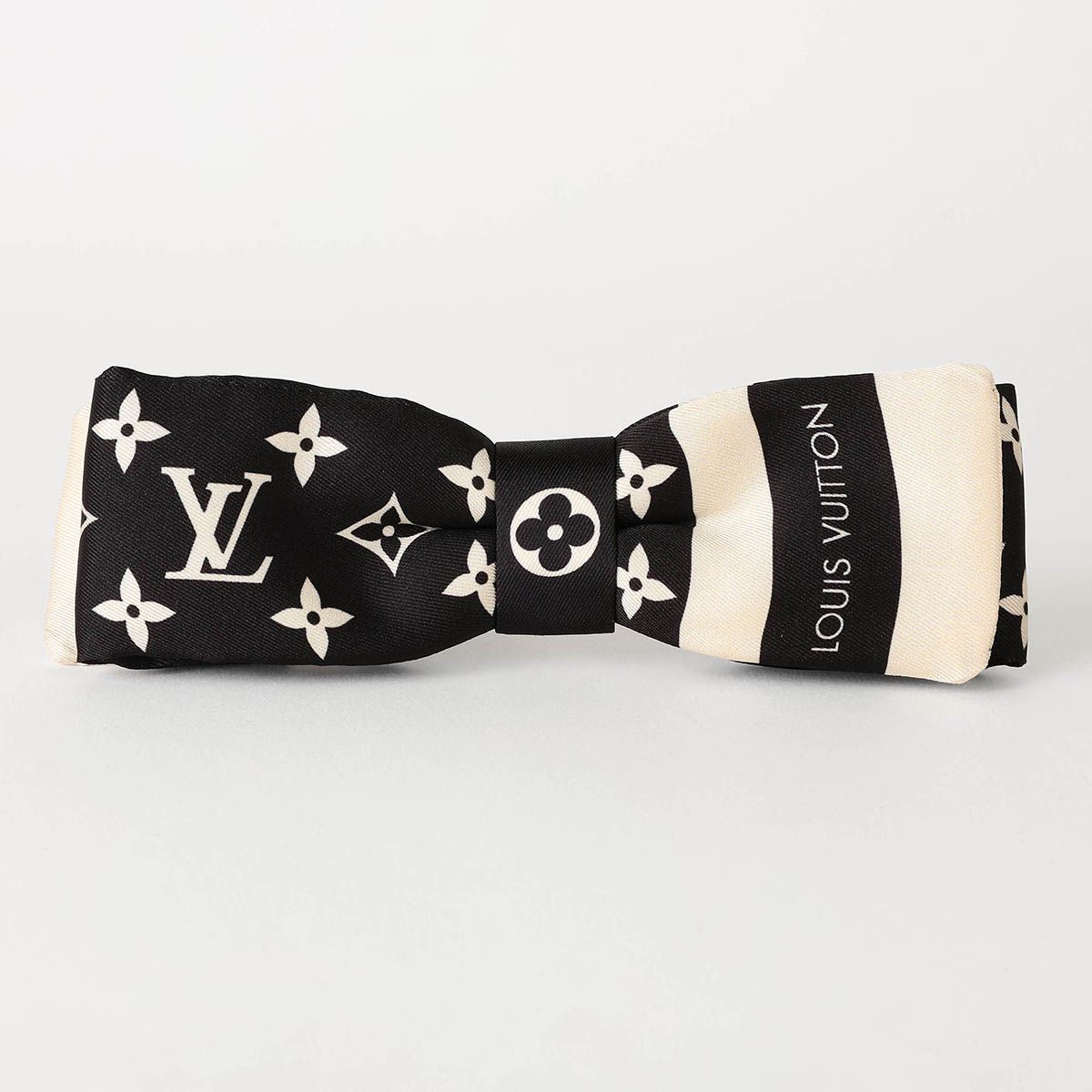 新品 ルイヴィトン Louis Vuitton バレッタ BOW リボン ブラック/ベージュ