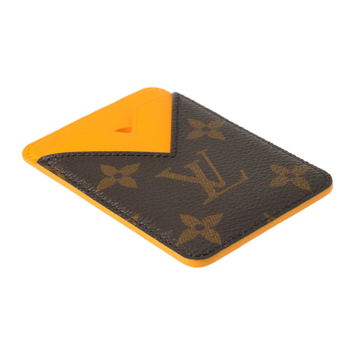 新品 ルイヴィトン Louis Vuitton カードケース ポルト カルト・マグネット ブラウン/サフランイエロー