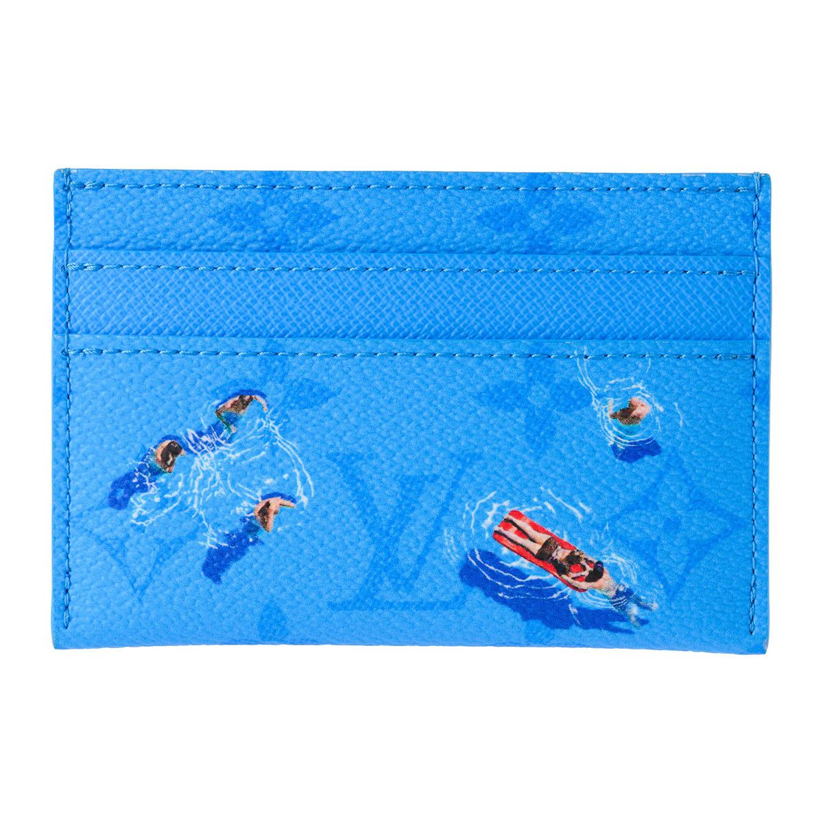 新品 ルイヴィトン Louis Vuitton カードケース プール ポルト カルト・ダブル ブルーラグーン