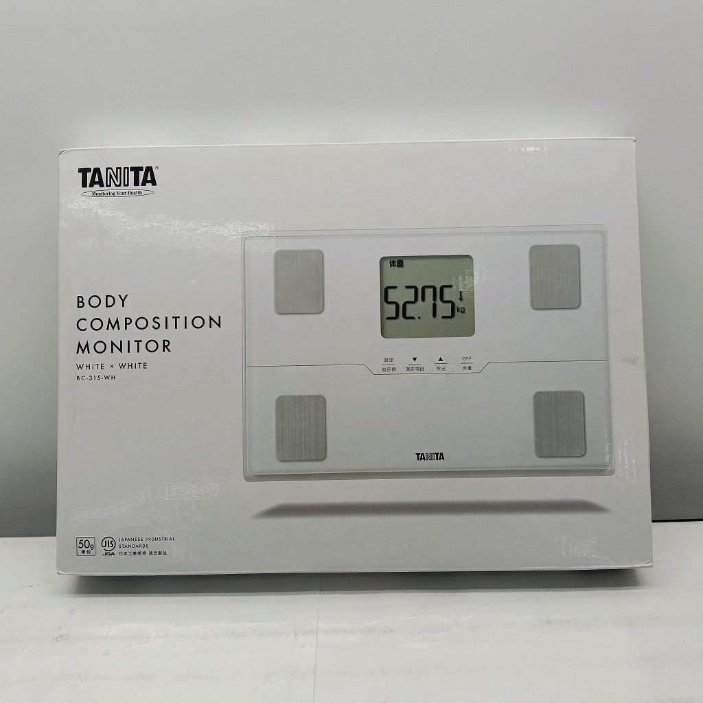 26k-160o【中古】【未使用】タニタ 体重計 体組成計 ヘルスメーター BC-315 ホワイト