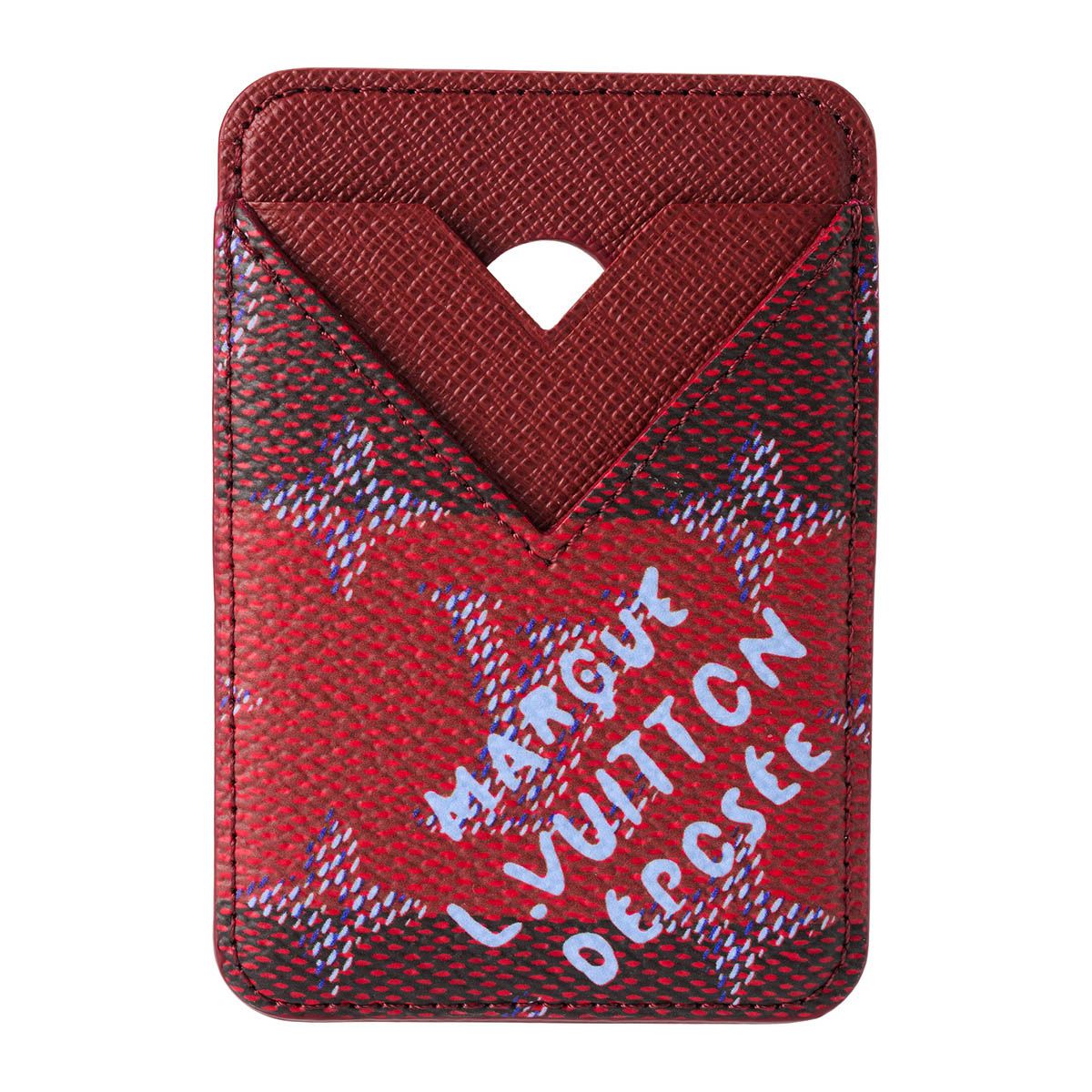 新品 ルイヴィトン Louis Vuitton カードケース ポルト カルト・マグネット レッドストライプ