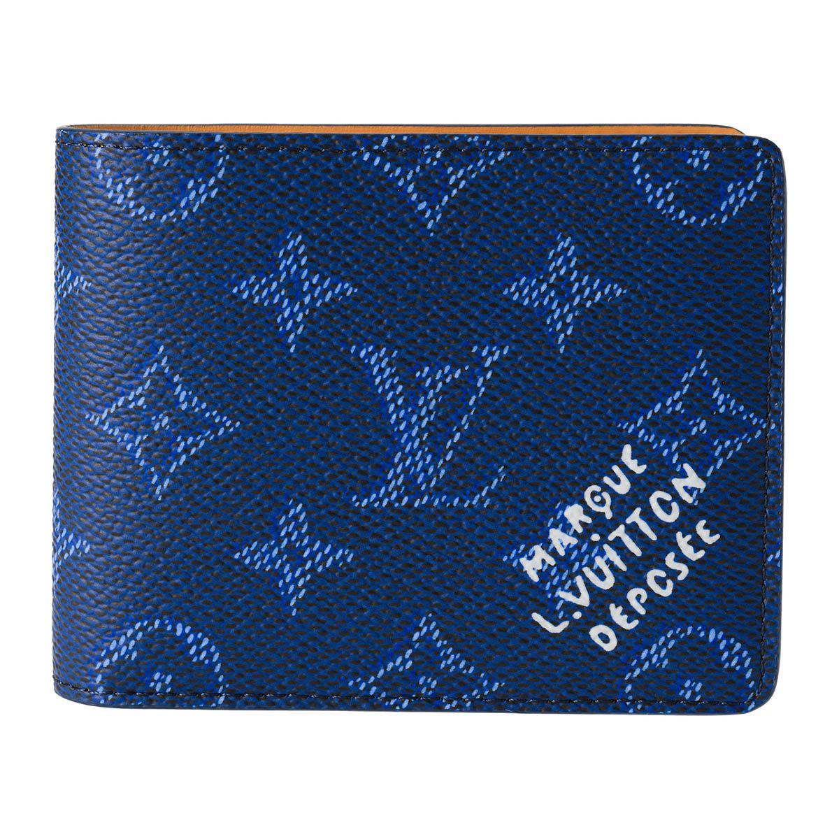 新品 ルイヴィトン Louis Vuitton 2つ折り財布 ポルトフォイユ・スレンダー オーシャンブルー