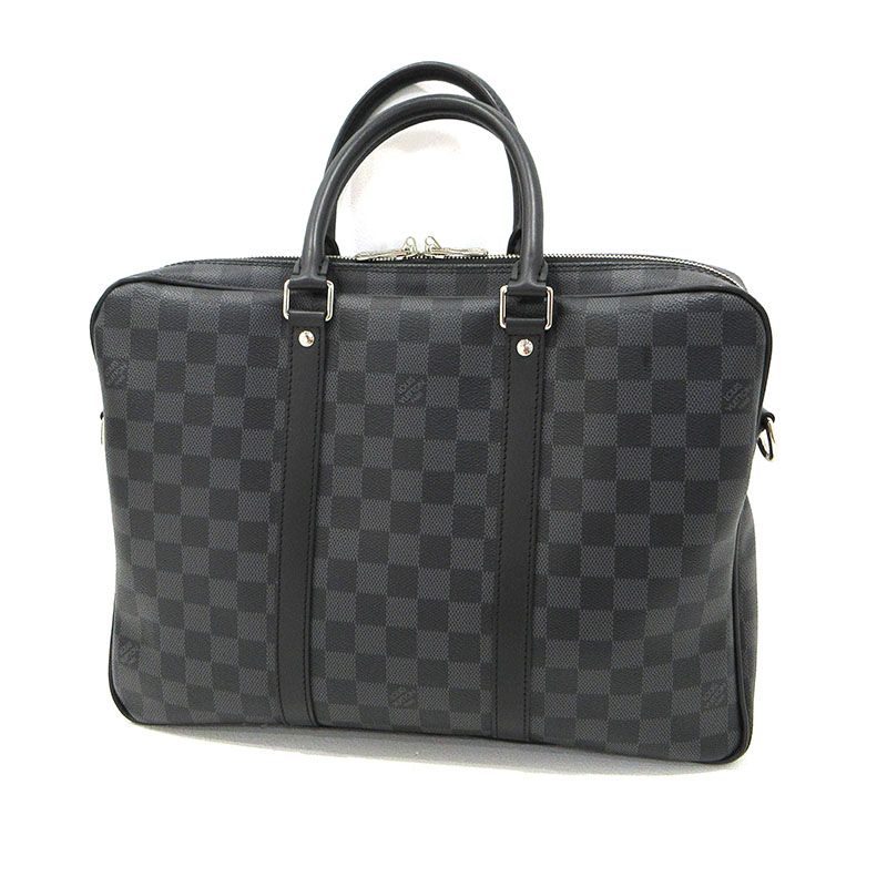 【三重本店】 中古 LOUIS VUITTON | ルイ・ヴィトン ブリーフケース ポルトドキュマンヴォワヤージュPM N41478 ダミエグラフィット ブラック 【122】