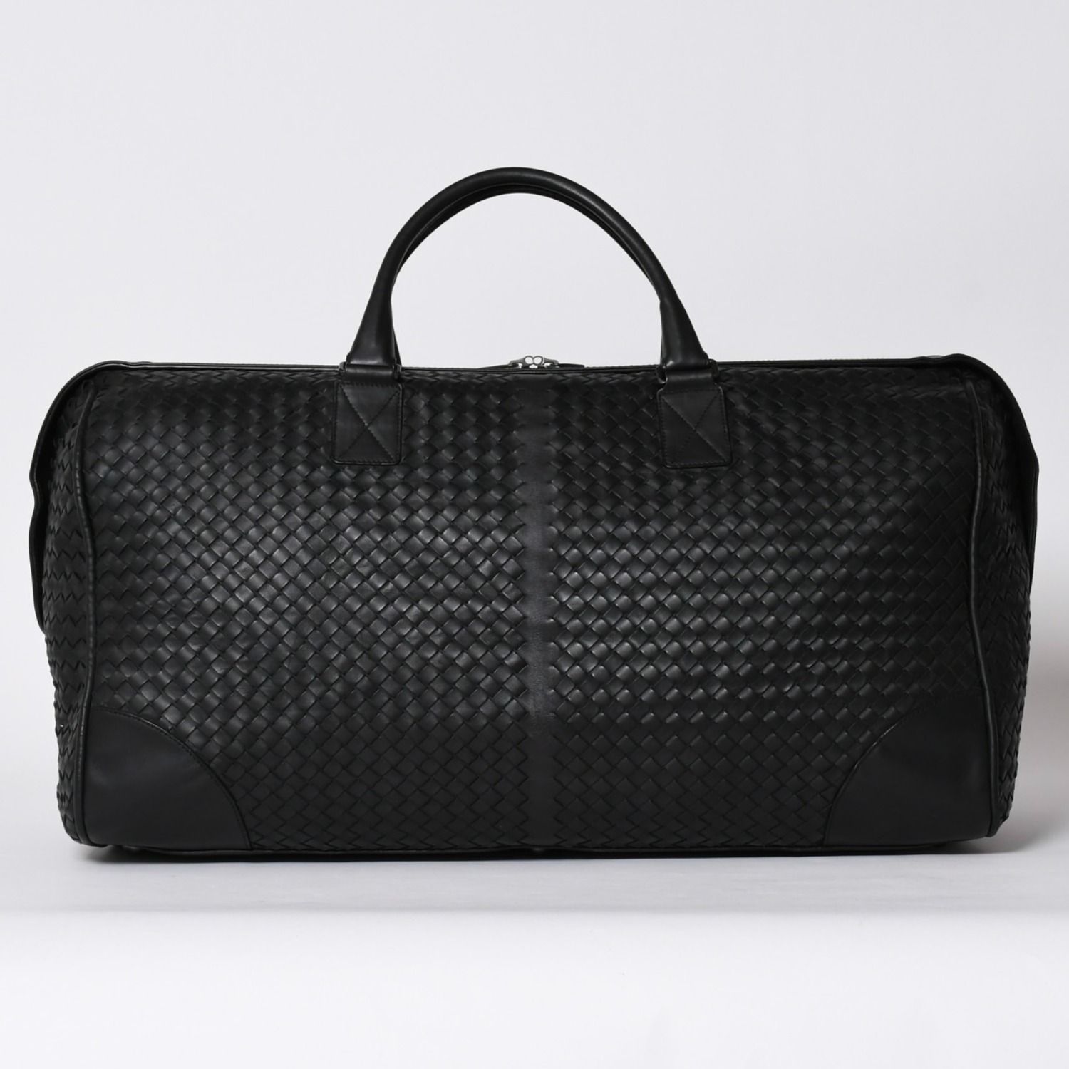 BOTTEGA VENETA ボッテガヴェネタ ボストンバッグ イントレチャート ラージダッフルバッグ レザー 152229 V4651 1000 美品 中古 4a001172