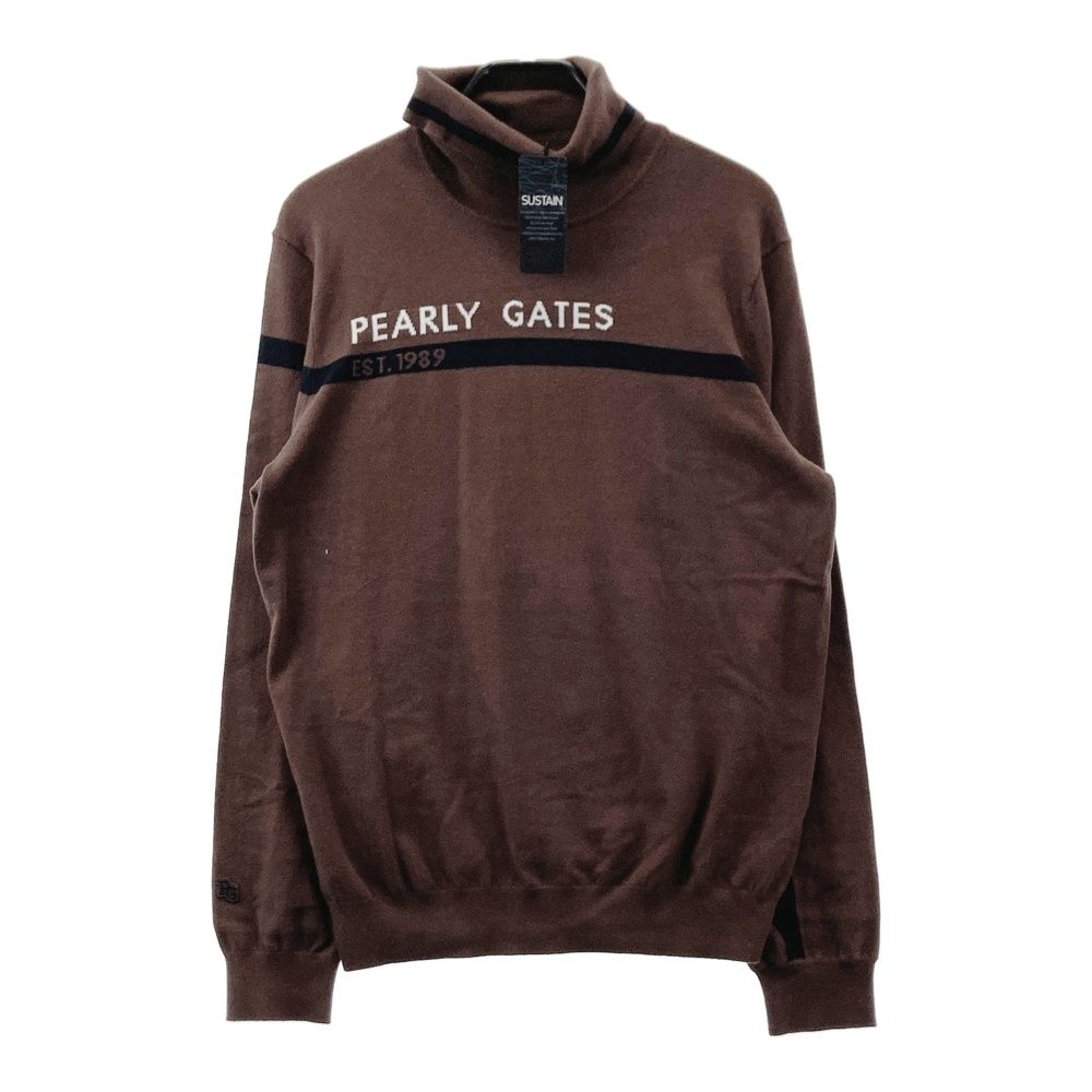 新品　PEARLY GATES ハイネックセーター ブラウン 3 サイズ：7 PEARLY GATES パーリーゲイツ タートルネック ニット