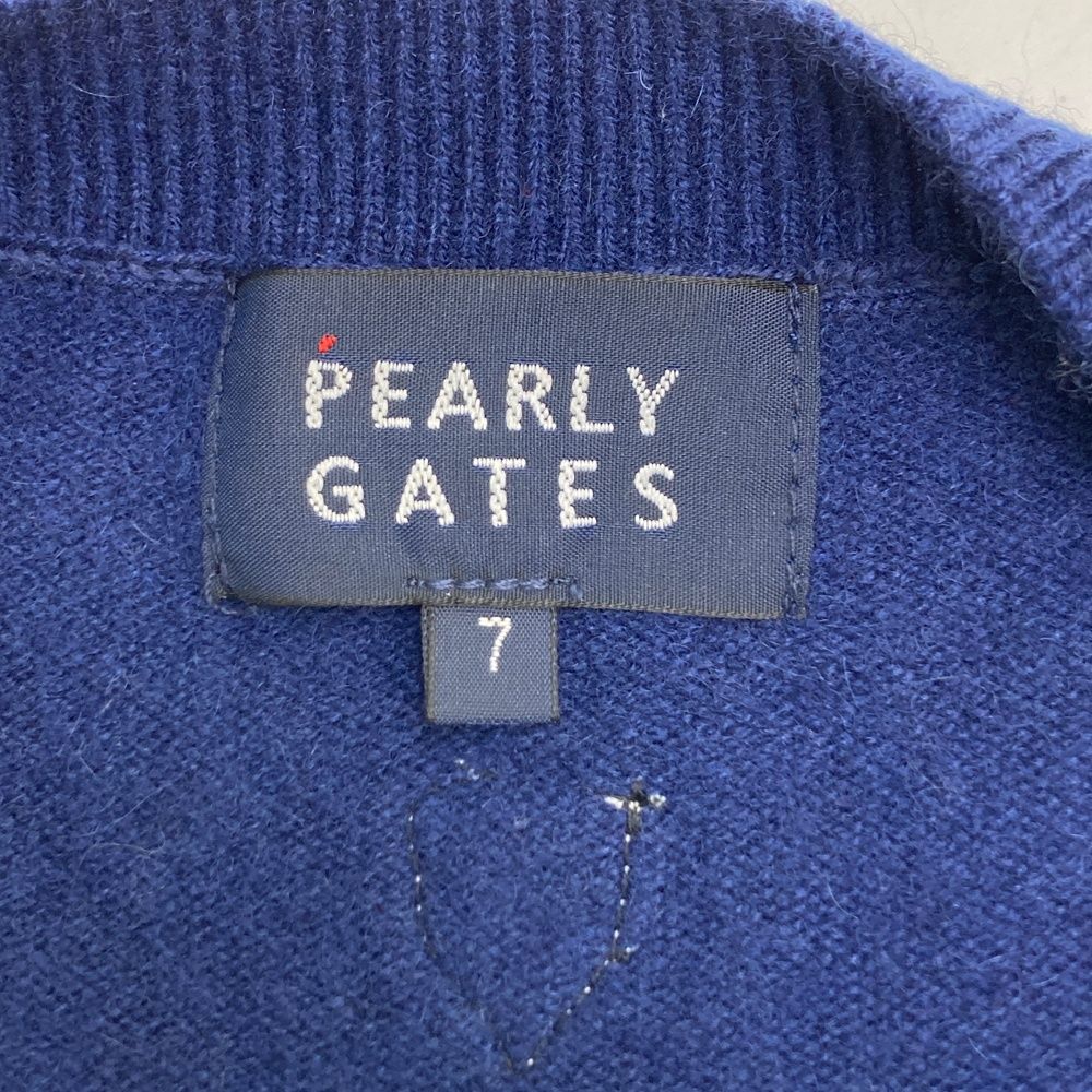 サイズ：7 PEARLY GATES パーリーゲイツ カシミヤ ニットセーター
