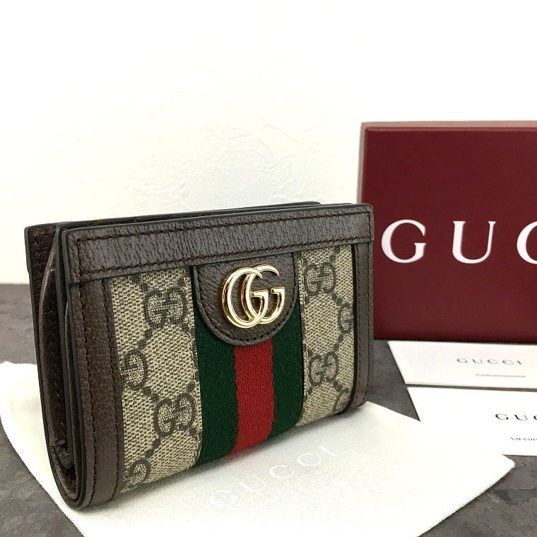 送料込み！ 未使用品 GUCCI コンパクトウォレット 813296 オフィディア 箱付き 607