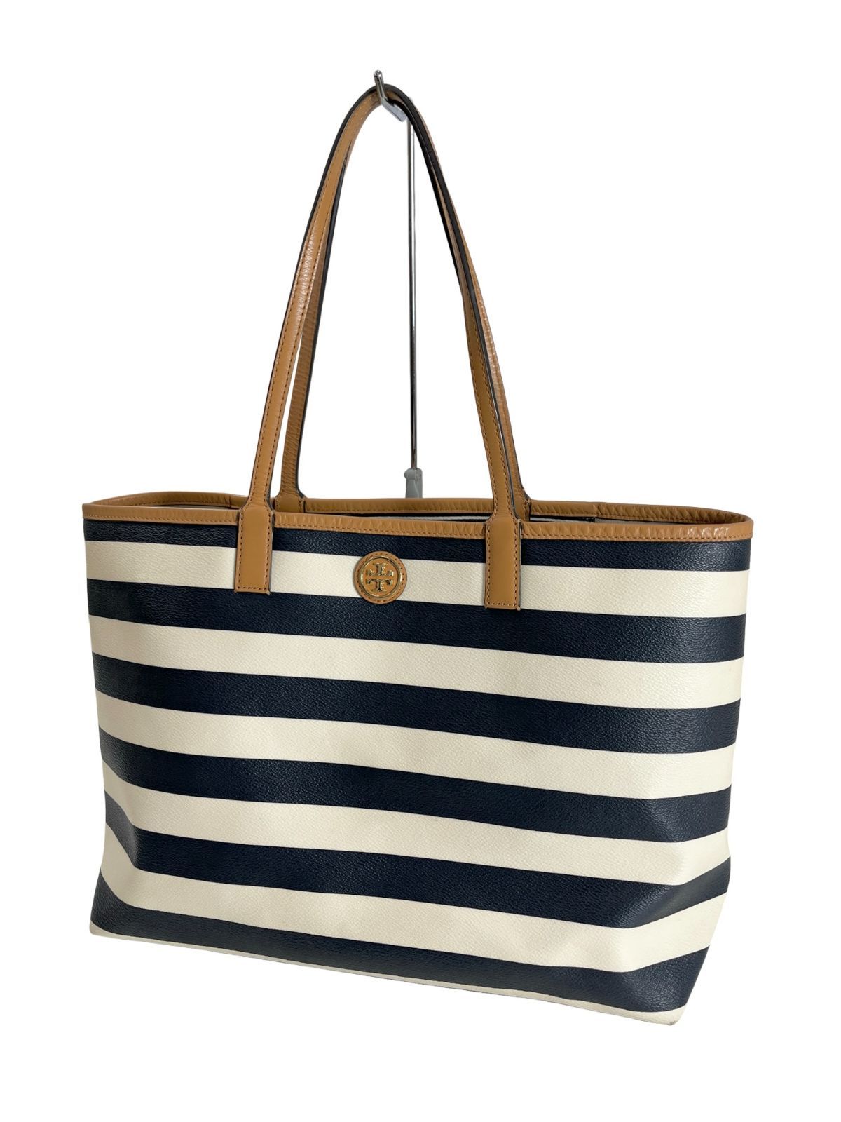 TORY BURCH トリーバーチ トートバッグ 鞄 かばん ボーダー ネイビー ホワイト
