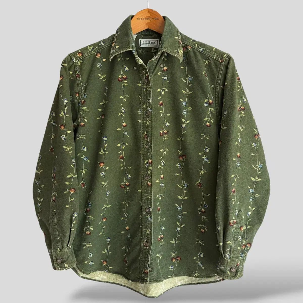 (レディースXS)ヴィンテージ L.L.Bean エルエルビーン フラワー パータン シャツ