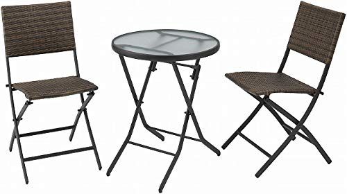 新品 タカショー ガーデンテーブルセット イーズガラステーブル&ラタンチェアー 3点セット 2梱包 IGF 折りたたみ可 ベランダ IGF-10T10CB/3S