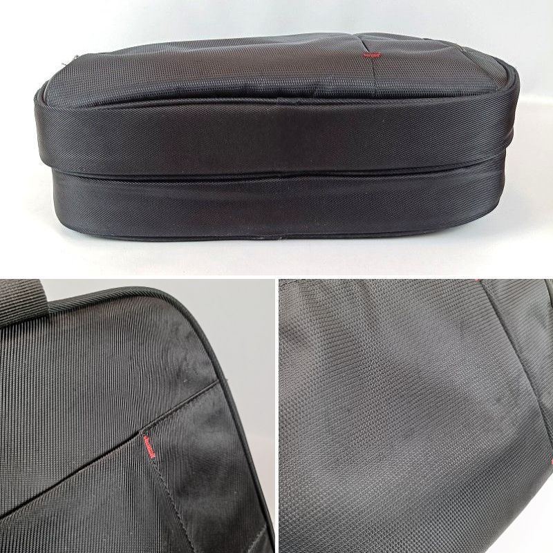 良品 Samsonite サムソナイト ビジネスバック ブリーフケース 2WAY ブラック 黒 ナイロン ショルダーバッグ 手提げ鞄 ショルダーストラップ ２層式 PC タブレット 収納あり 通勤 営業 仕事