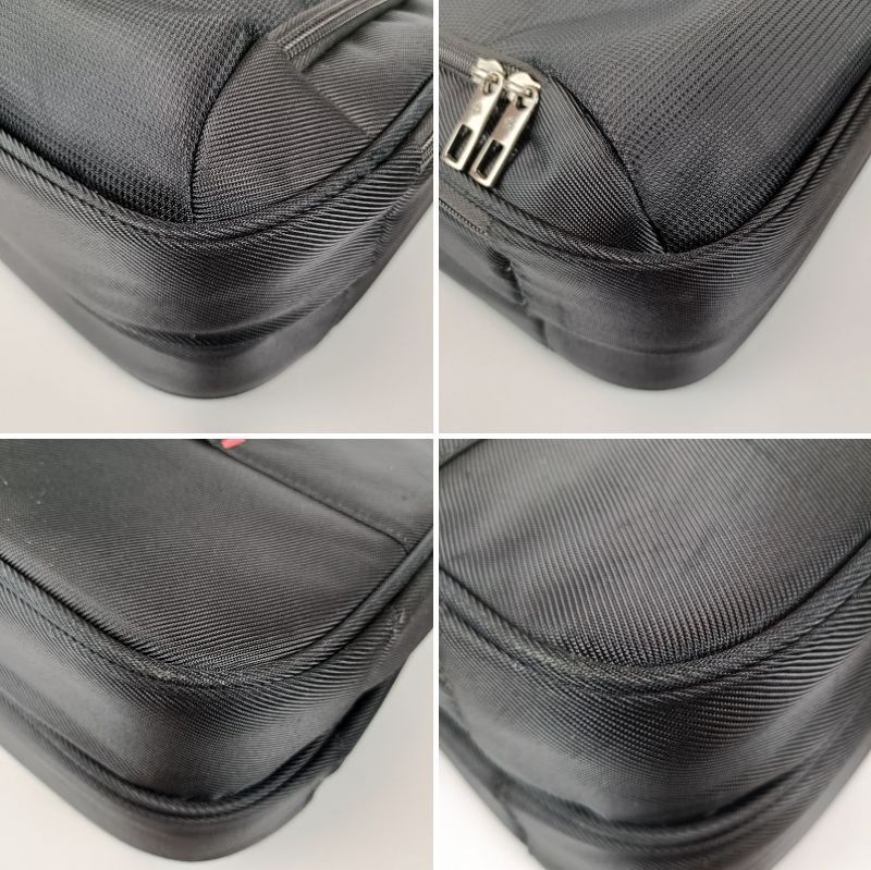 良品 Samsonite サムソナイト ビジネスバック ブリーフケース 2WAY ブラック 黒 ナイロン ショルダーバッグ 手提げ鞄 ショルダーストラップ ２層式 PC タブレット 収納あり 通勤 営業 仕事