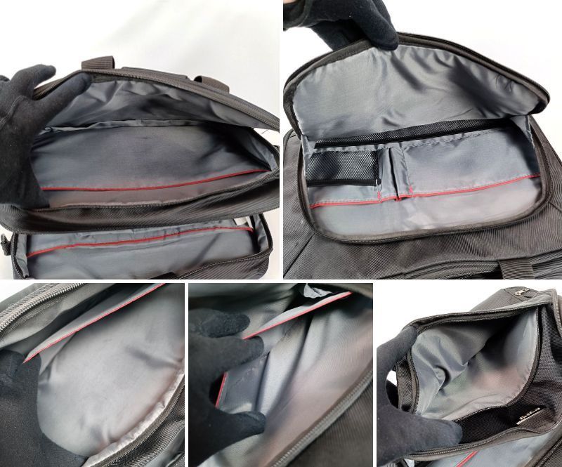 良品 Samsonite サムソナイト ビジネスバック ブリーフケース 2WAY ブラック 黒 ナイロン ショルダーバッグ 手提げ鞄 ショルダーストラップ ２層式 PC タブレット 収納あり 通勤 営業 仕事