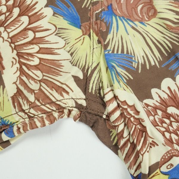 Size【M】 At Last ＆ Co アットラスト/BUTCHER PRODUCTS ブッチャープロダクツ HAWAIIAN SHIRT L-S TSURU 長袖ハワイアンシャツ アロハシャツ 茶 【中古品-良い】 30007284