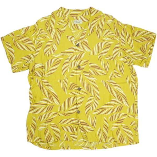 Size【M】 At Last ＆ Co アットラスト/BUTCHER PRODUCTS ブッチャープロダクツ HAWAIIAN SHIRT S-S LEAF 半袖ハワイアンシャツ マスタード 【中古品-良い】 30007286