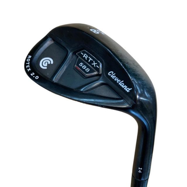 【中古】 クリーブランド Cleveland 588 RTX 2.0 キャビティバック ブラックサテン 58°/14° ウェッジ WG Dynamic Gold (フレックスS) メンズ 男性用 右利き 右用 Cランク ゴルフクラブ