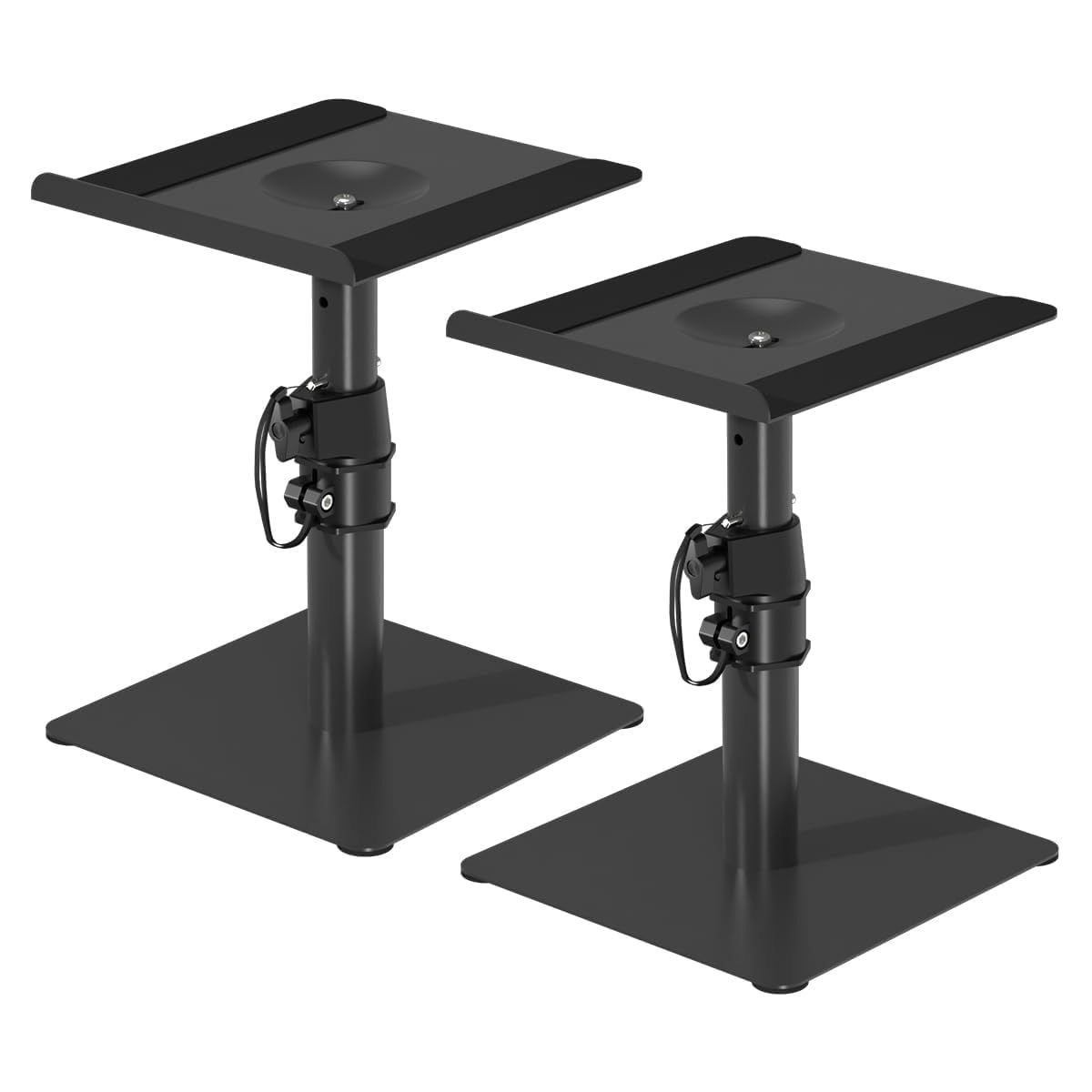 2個セット 高さ:220~360mm 1ペア 天板:245mm×226mm 耐荷重各15KG 360°回転 2台1組 12°左右調節 デスクトップスピーカースタンド 卓上 スピーカーマウント SDM001T スピーカー台 スピーカースタンド suptek
