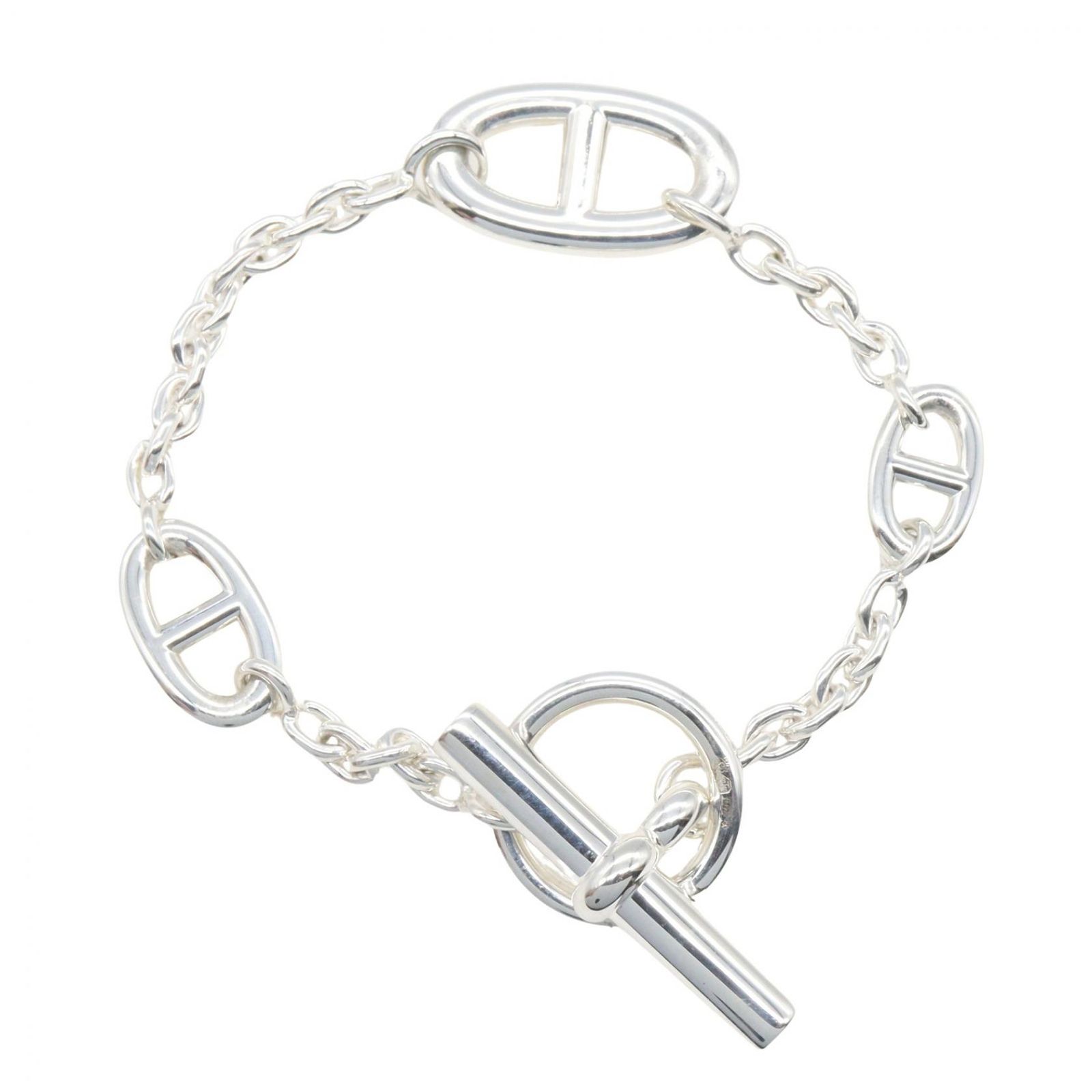 エルメス HERMES ブレスレット シェーヌダンクルファランドールブレスレット 腕回り15.5㎝ シルバー925 シェーヌダンクルファランドールブレスレット レディース