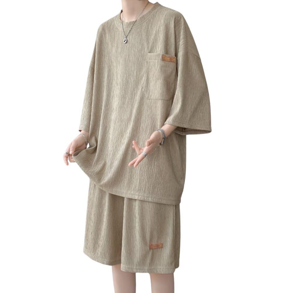 【数量限定】【大人気】セットアップ ジャージ Tシャツ 夏服 大きいサイズ ショットパンツ 半袖 2点セット カジュアル おしゃれ 通気性 メンズ 薄手 快適 涼しい 上下セット ルームウェア メンズ 夏