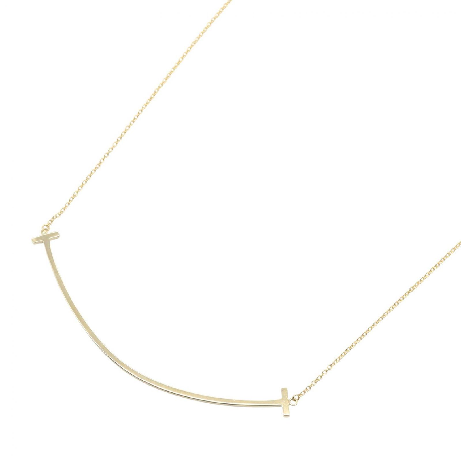 ティファニー TIFFANY＆CO ネックレス Tスマイル ネックレス ラージ 60011652 首回り40.5/45.5㎝ K18（イエローゴールド） Tスマイル ネックレス ラージ レディース
