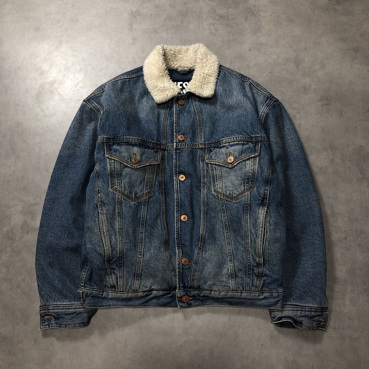 GQ5417◇DIESEL : 裏ボア ヴィンテージ加工 デニムジャケット◇S