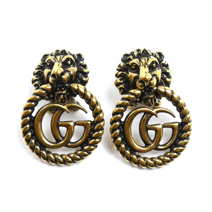 GUCCI グッチ GP ライオンヘッド イヤリング 35.8g レディース 中古 美品
