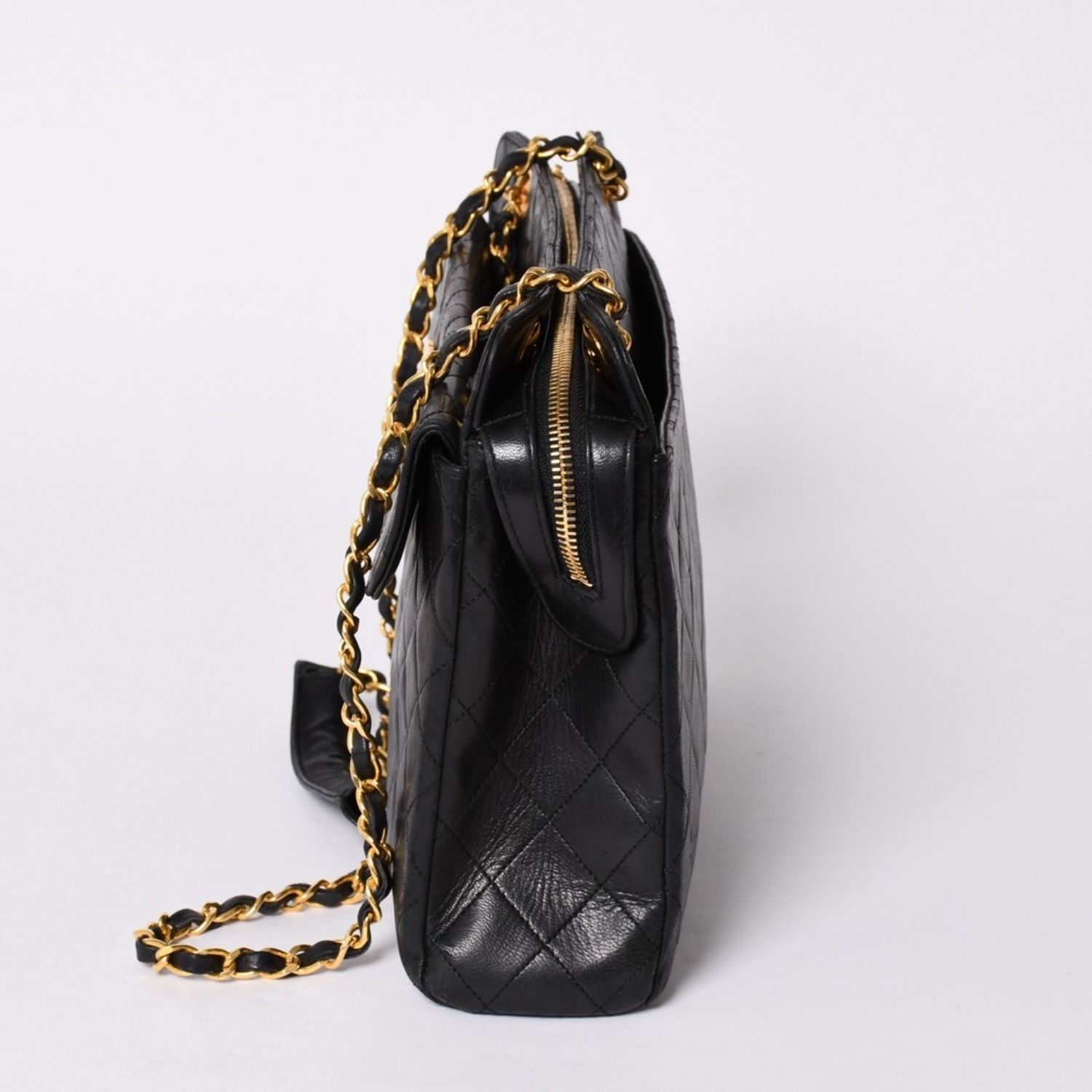 CHANEL シャネル チェーントートバッグ 1番台 ココマーク ラムスキン 