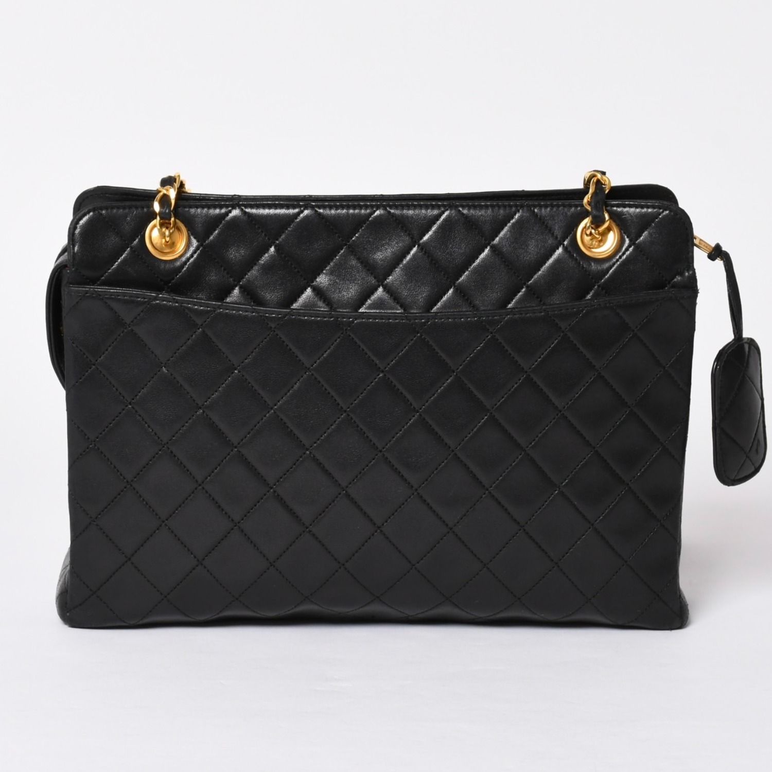 CHANEL シャネル チェーントートバッグ 1番台 ココマーク ラムスキン 