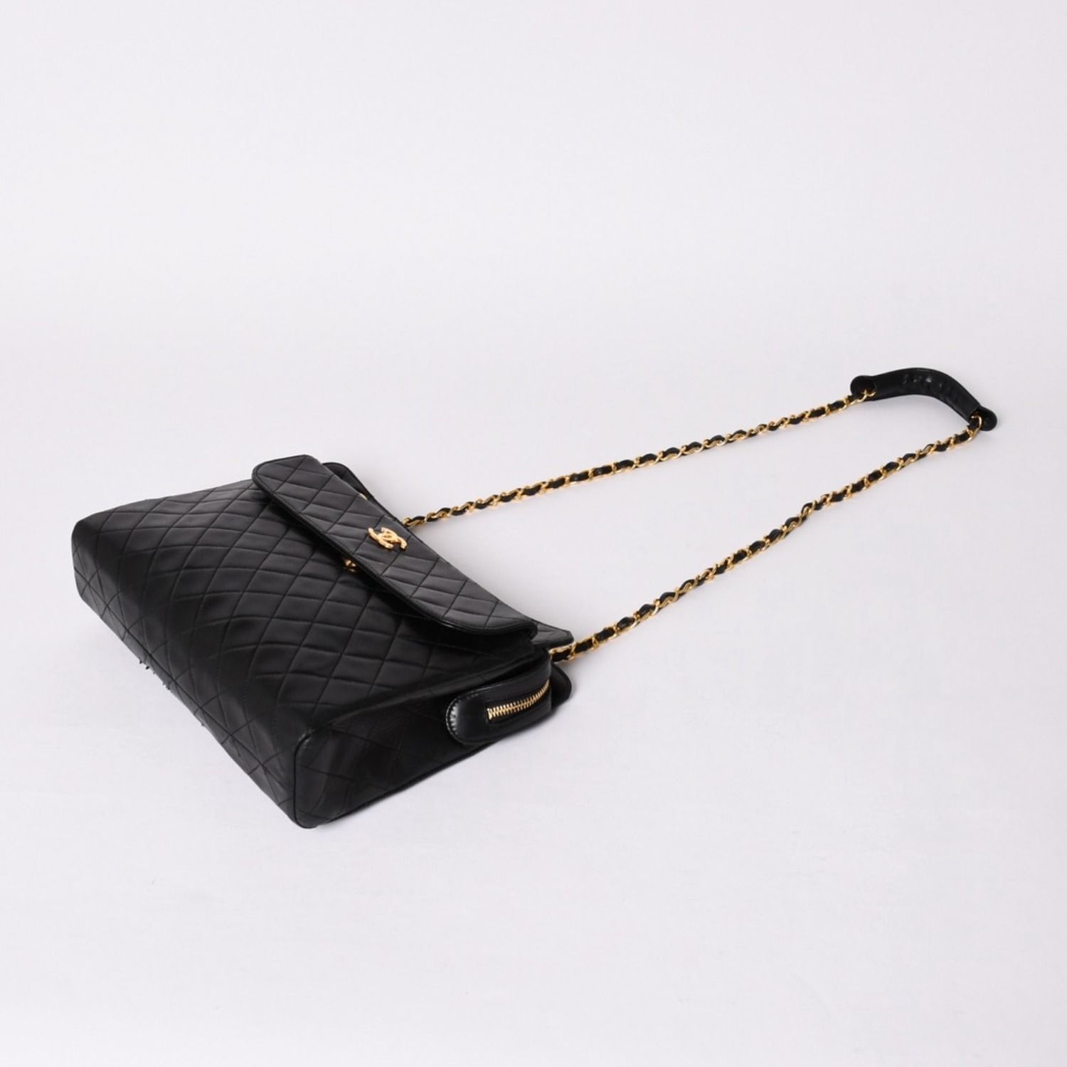 CHANEL シャネル チェーントートバッグ 1番台 ココマーク ラムスキン 