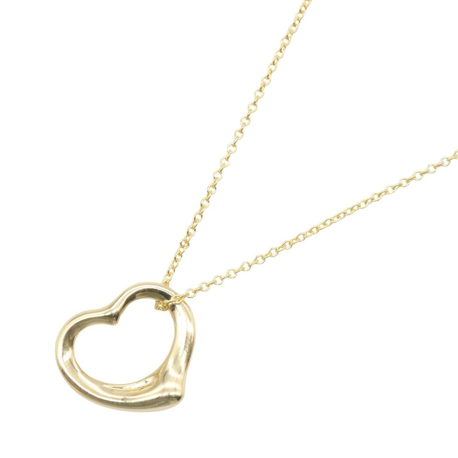 ティファニー TIFFANY＆CO ネックレス オープンハート ネックレス スモール 首回り40.5㎝ K18（イエローゴールド） オープンハート ネックレス スモール レディース